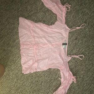 cute pink and white stripped blouse!!